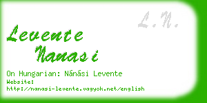 levente nanasi business card